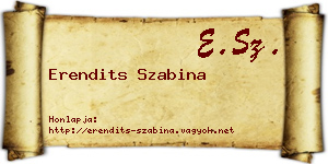 Erendits Szabina névjegykártya
